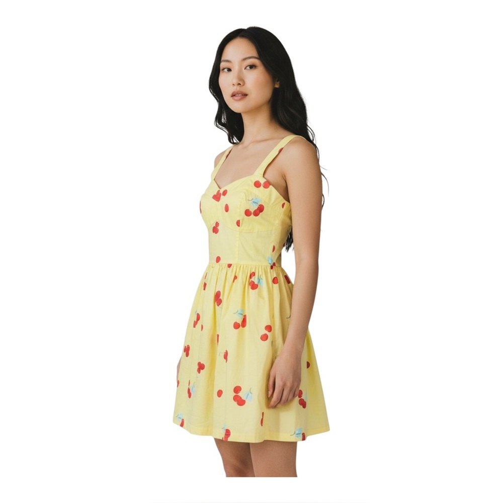 Modcloth Cherry Print Retro Twee  Sundress New With Tags